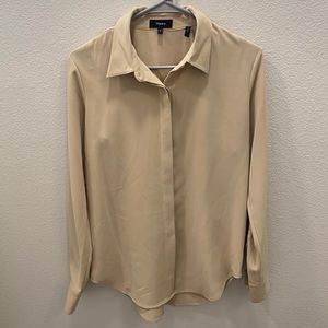Theory oversized button down blouse